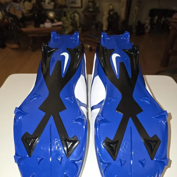 Nike Alpha Menace Pro 3 Football Cleats White/Black/Blue Men’s Size 12.5